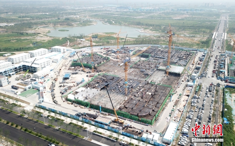 順調に建設が進む中国星網雄安新区本部ビル建設プロジェクト